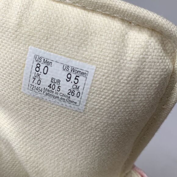 Vans Chenille Check Old Skool Cap beige/pink suede lace-up sneakers NWOB - Picture 11 of 12